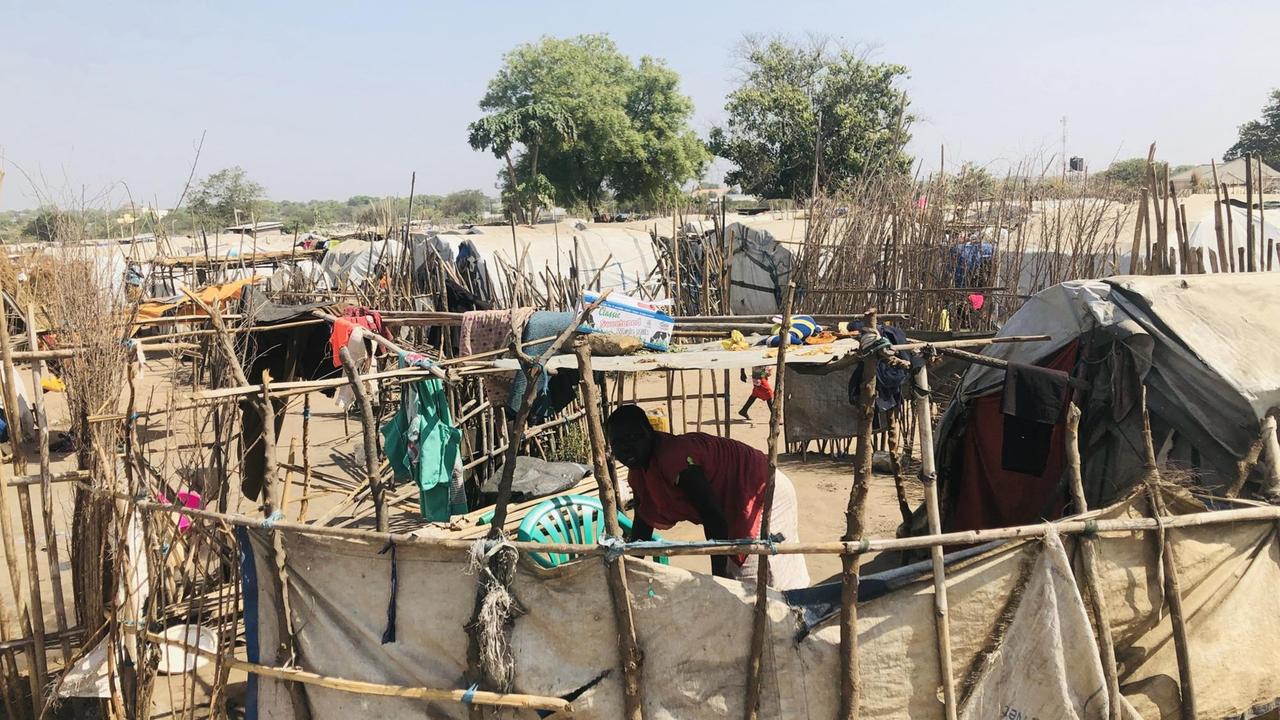 Eine Flüchtlingsunterkunft in Juba