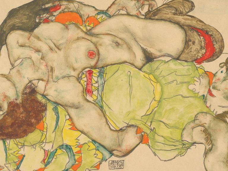 Egon Schiele Weibliches Liebespaar, 1915 (Ausschnitt)