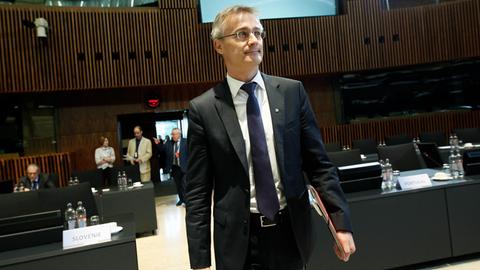 Der luxemburgische Justizminister Félix Braz kommt zum informellen Treffen der Justizminister der EU am 10. Juli 2015 nach Luxemburg.