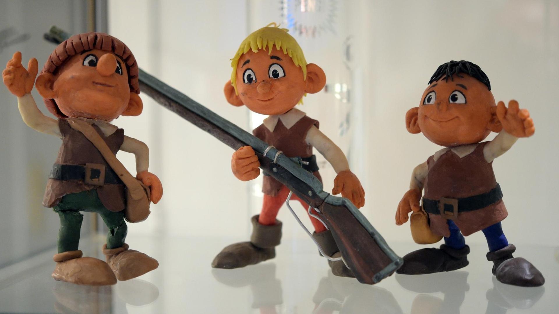 Modelle der Comicfiguren "Abrafaxe" aus dem Jahr 1975 von Lona Rietschel