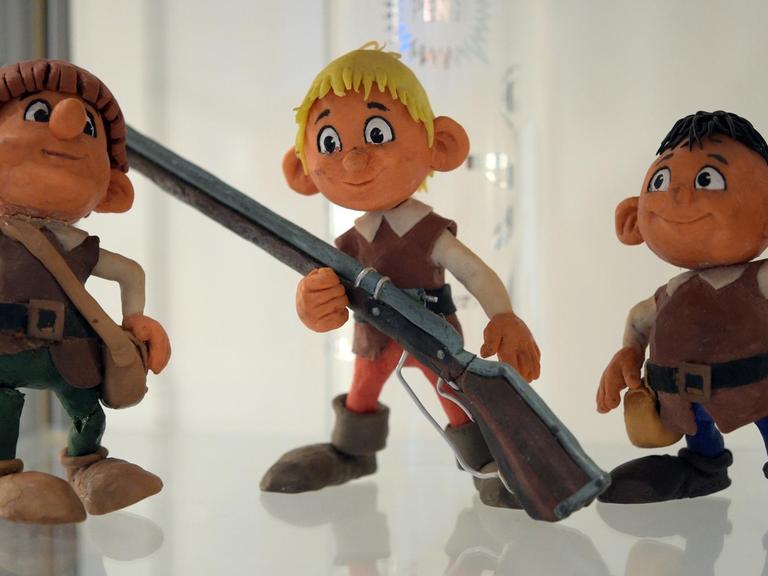 Modelle der Comicfiguren "Abrafaxe" aus dem Jahr 1975 von Lona Rietschel