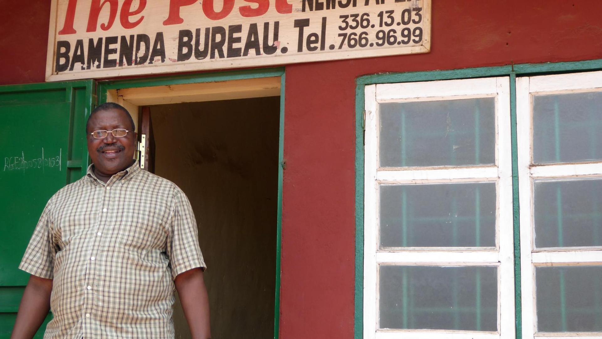 Der Journalist Chris Mbunwe, Kamerun, 2017.