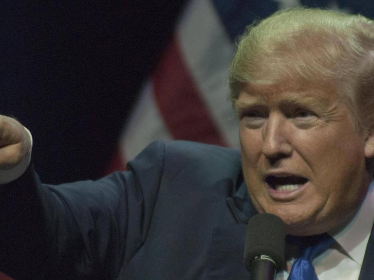 Donald Trump bei einer Wahlkampfveranstaltung in Kansas City (Missouri)