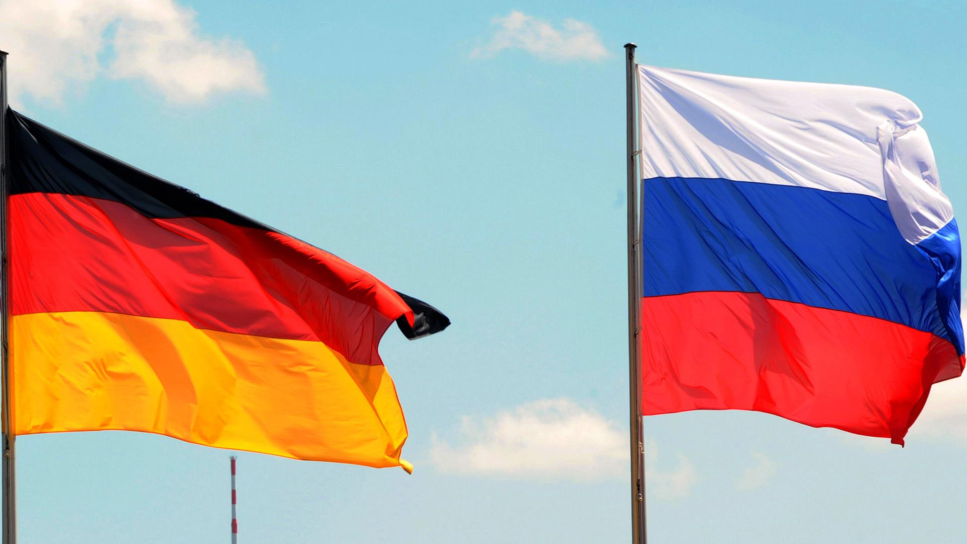 Flagge Russland - Deutschland