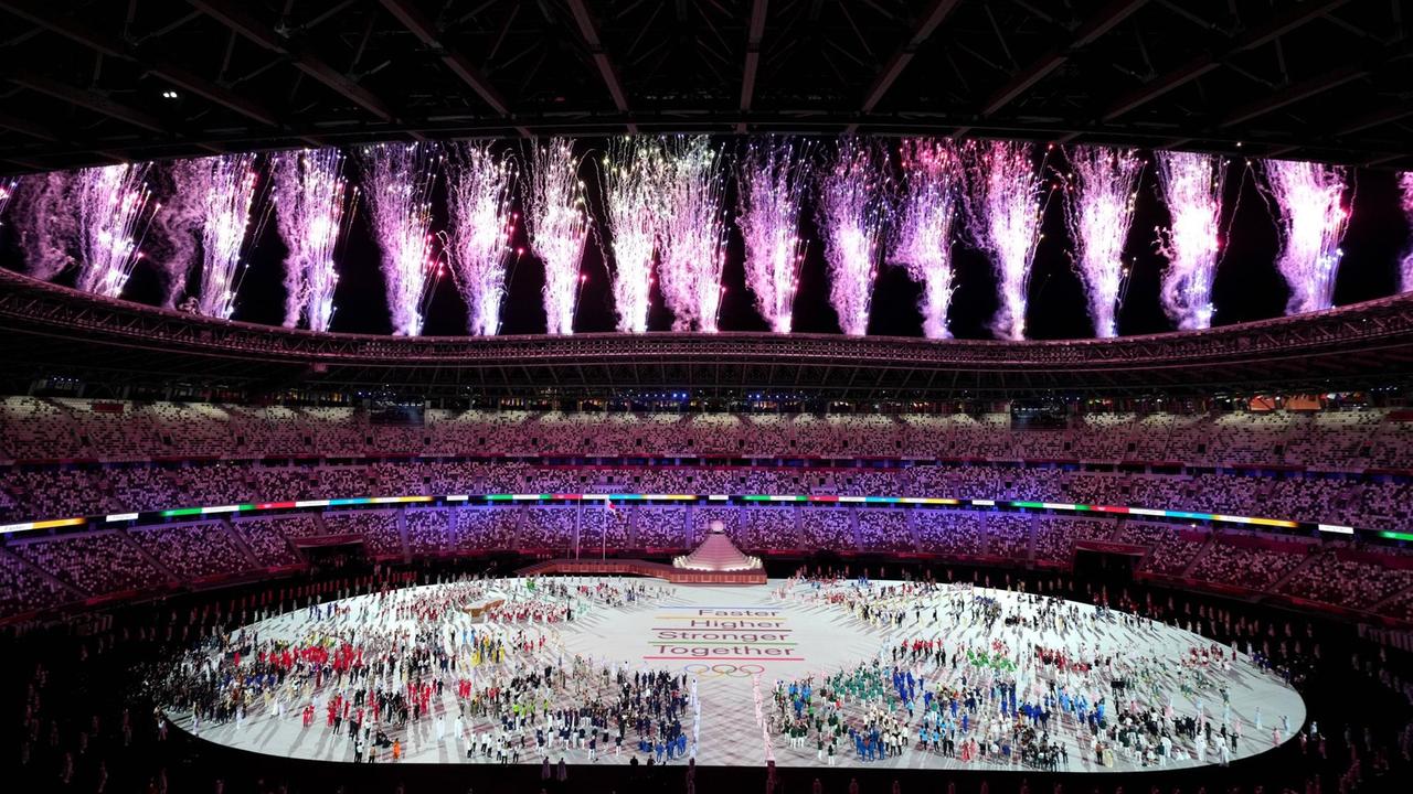 Die Eröffnungsfeier der Olympischen Spiele in Tokio.