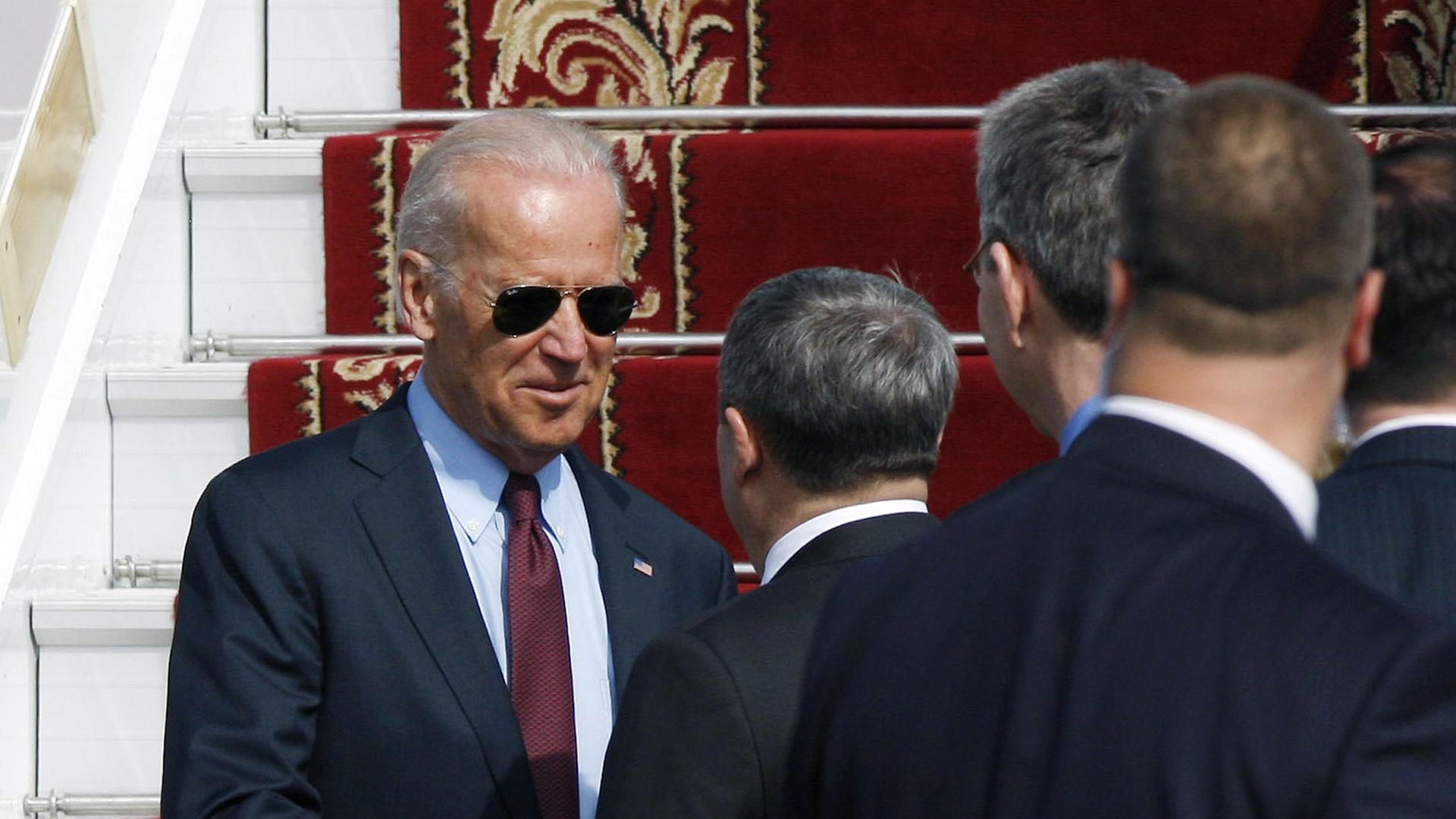 US-Vizepräsident Joe Biden bei seiner Ankunft in Kiew