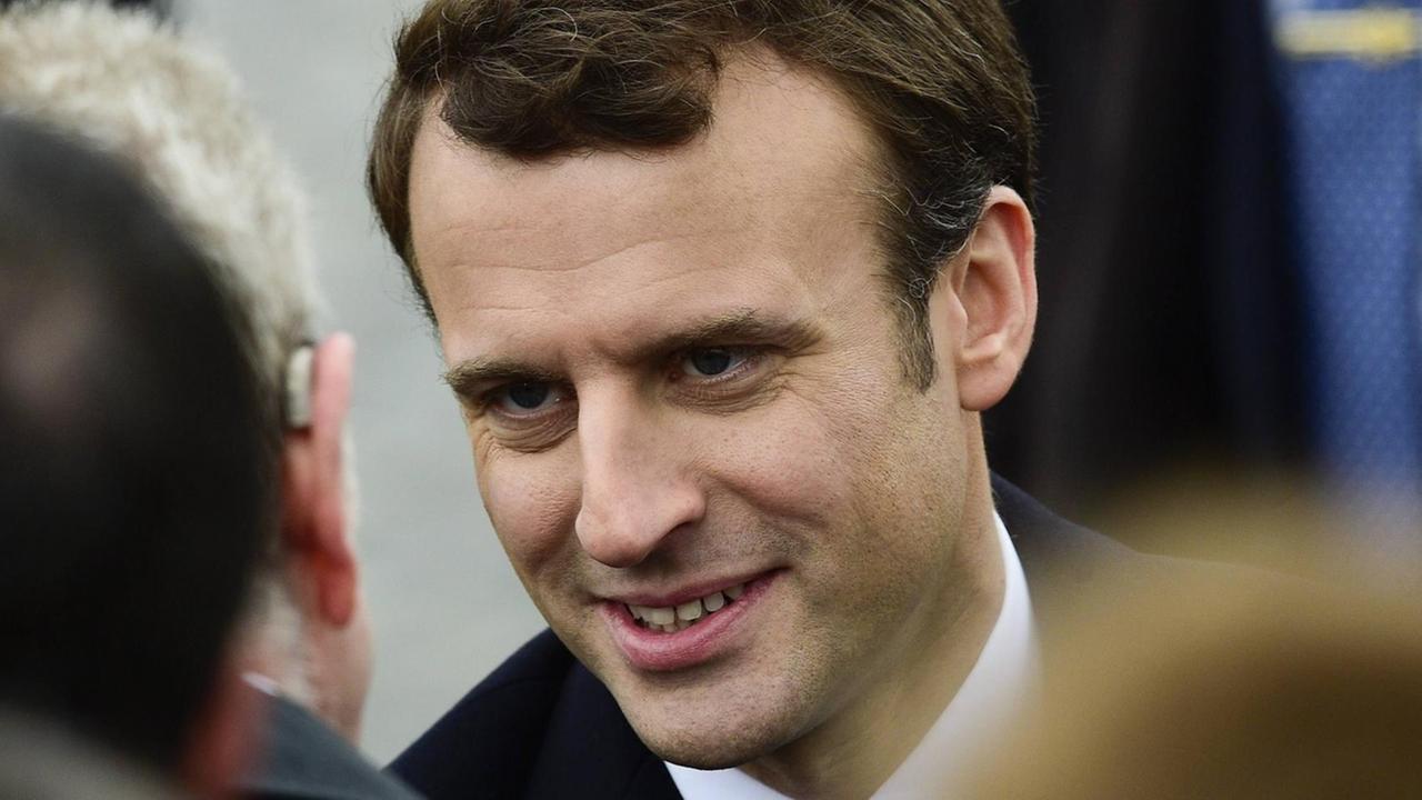 Der zukünftige französische Präsident Macron in Paris.
