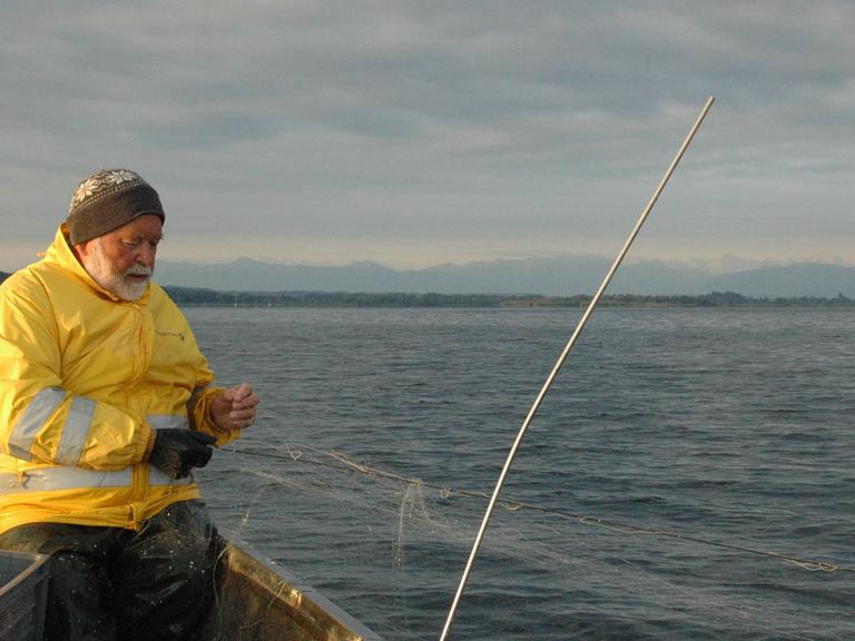 Klaus Marx ist der erste auf dem Ammersee: Um drei Uhr nachts fährt der 67-Jährige raus zum Fischen.