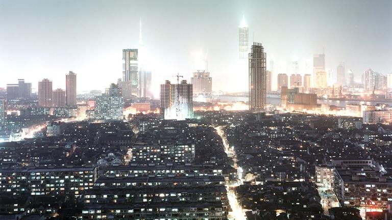Blick auf die Altstadt von Shanghai, China