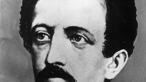 Ein Schwarz-Weiß-Bild von Ferdinand Lassalle, dem Mitbegründer des am 23. Mai 1863 in Leipzig ins Leben gerufenen "Allgemeinen Deutschen Arbeitervereins", dem Vorläufer der SPD.