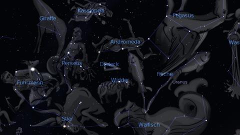 Der abendliche Südosthimmel und seine mythologischen Figuren