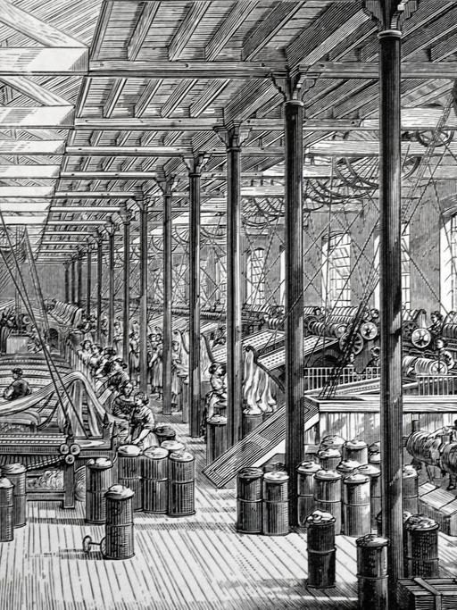 Eine Londoner Seilfabrik aus dem Jahr 1880