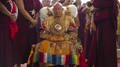 Das Nechung-Orakel beim sogenannten Kalachakra Empowerment durch den Dalai Lama 2012