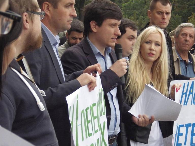 Demonstration gegen Korruption in Charkow
