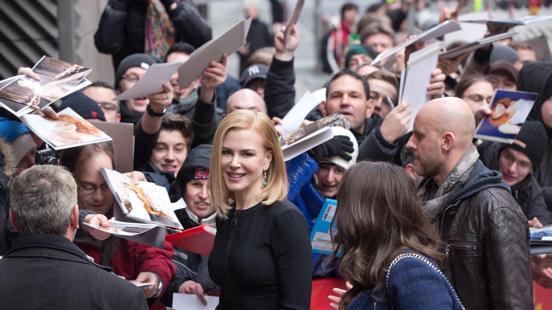 Die australische Schauspielerin Nicole Kidman kommt am 06.02.2015 in Berlin während der 65. Internationalen Filmfestspiele zum Fototermin für "Queen of the Desert". Der Film läuft im Wettbewerb.