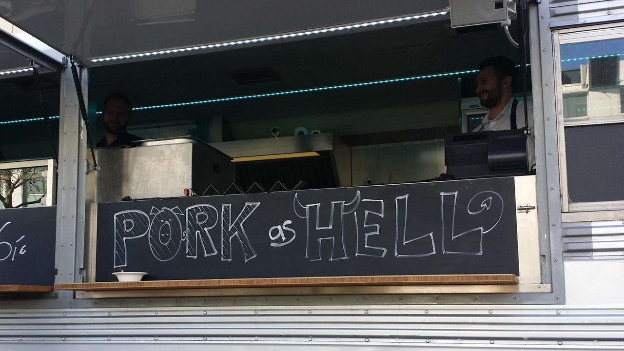 Kulinarisches auf der Messe: "Pork als Hell"