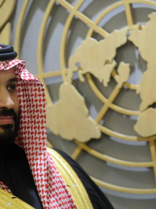 Der saudische Kronprinz Salman bei einem internationalen Treffen in New York im März 2018.