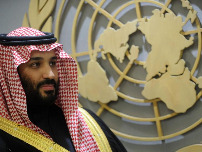 Der saudische Kronprinz Salman bei einem internationalen Treffen in New York im März 2018.