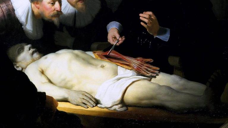 Die Anatomie des Dr. Tulp, Rembrandt van Rijn, 1632, Öl auf Leinwand, Mauritshuis, Den Haag
