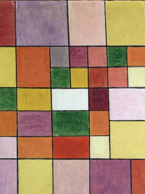 Harmonie der nördlichen Flora von Paul Klee - eine Anordnung von Rechtecken und Quadraten in gedeckten Farbtönen (Bild: imago stock&people)