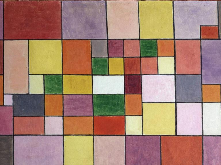 Harmonie der nördlichen Flora von Paul Klee - eine Anordnung von Rechtecken und Quadraten in gedeckten Farbtönen (Bild: imago stock&people)