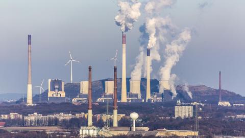 EON Steinkohlekraftwerk Scholven, Gelsenkirchen, Windkraftwerke, Ruhrgebiet