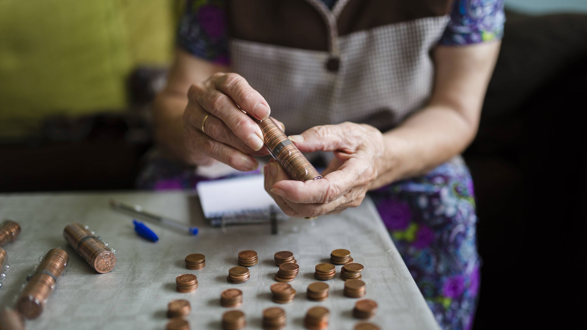 Geld stapelt Pfund