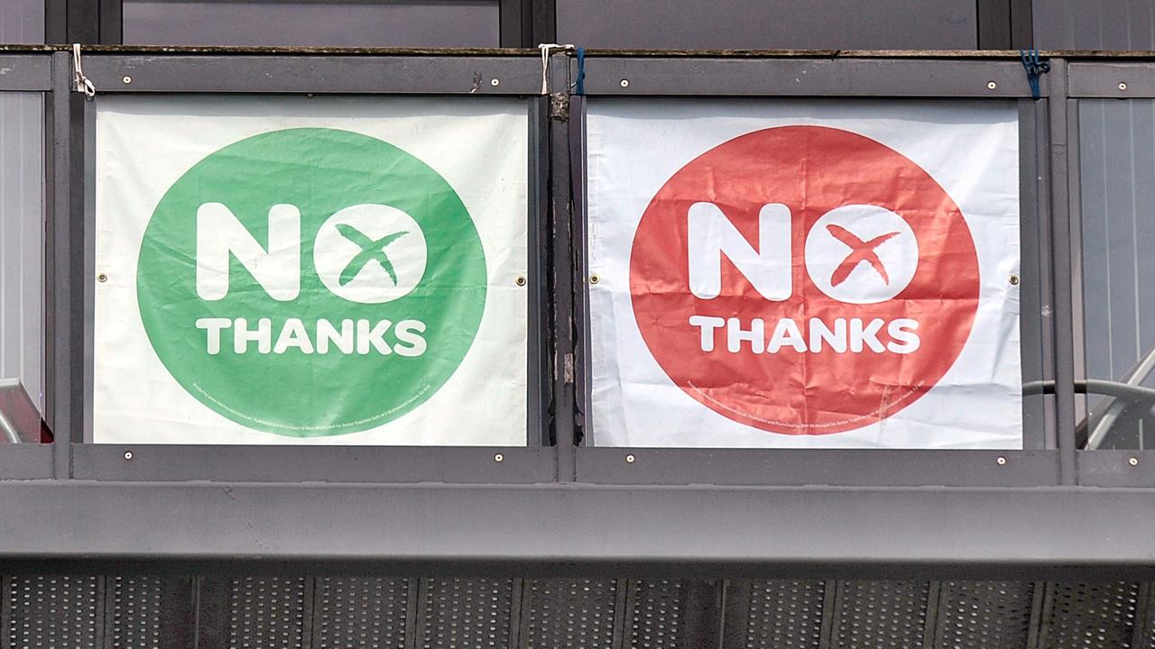 Kampagnen-Plakat gegen die Unabhängigkeit Schottlands