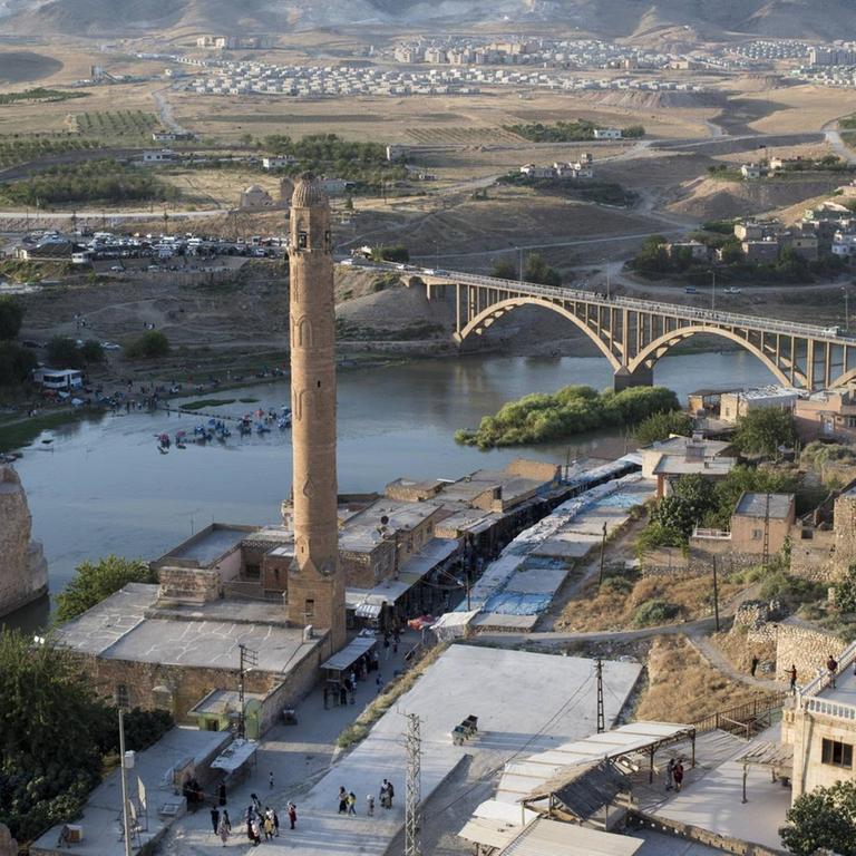 Die Antike türkisch Stadt Hasankeyf vor der Überflutung