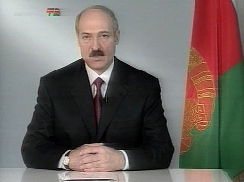 Weißrusslands Präsident Lukaschenko in einer TV-Ansprache am Freitag