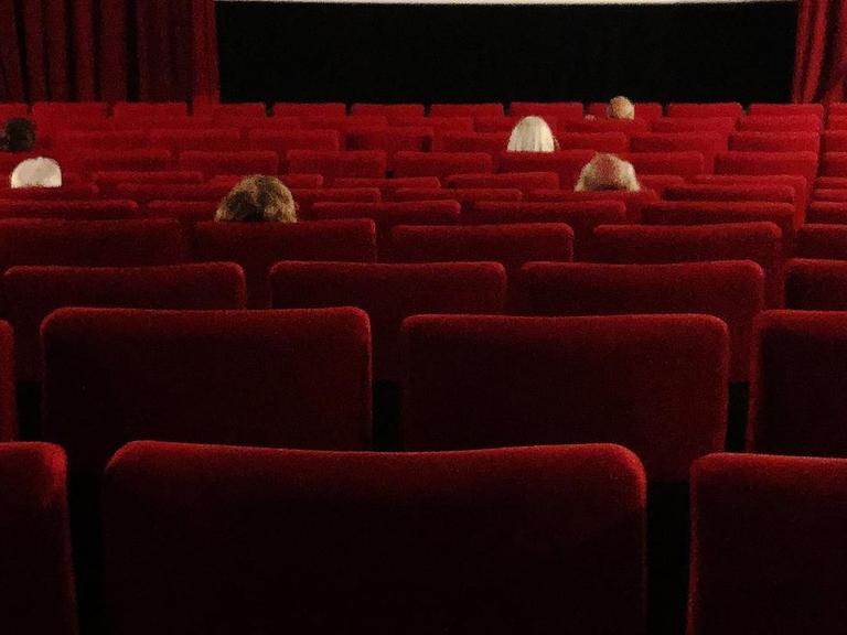 Kinosaal eines Hamburger Programmkinos mit vielen leeren Kinosesseln.