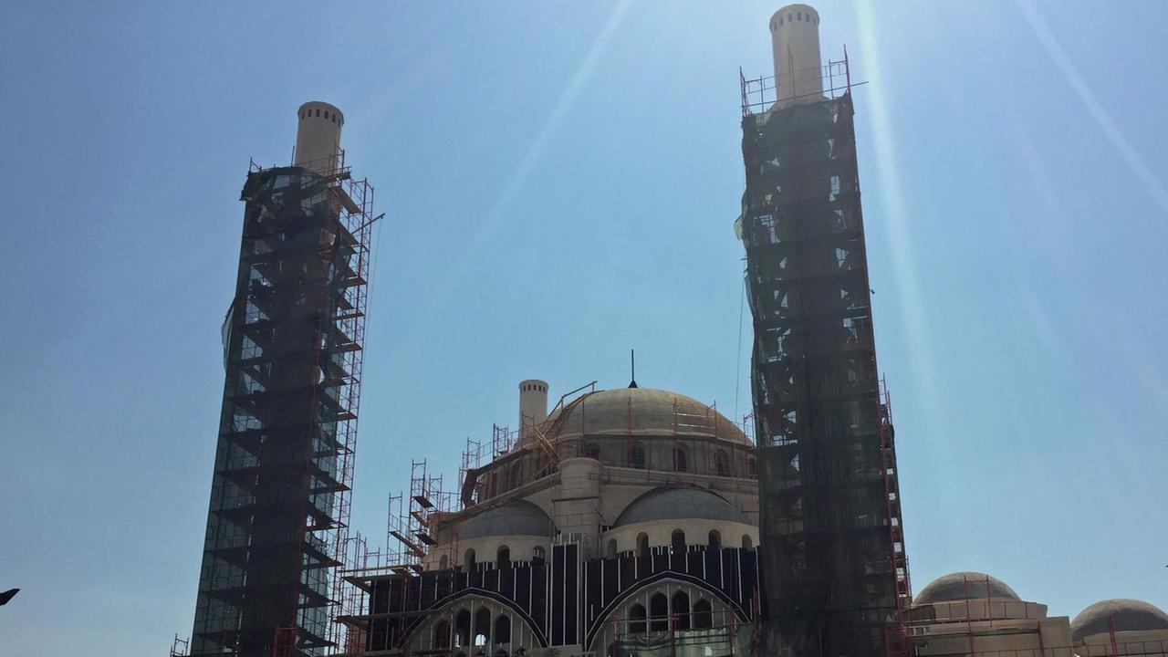 Baustelle der Erdogan-Moschee in Tirana