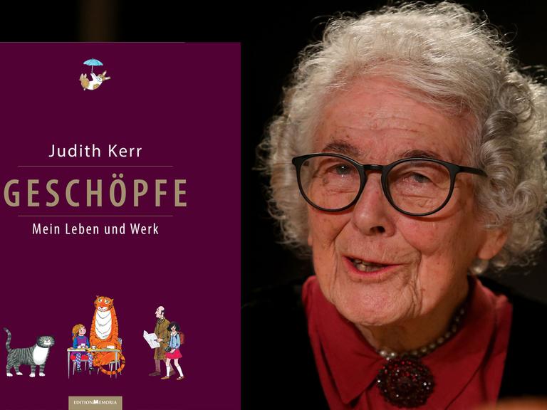 Das Buchcover "Geschöpfe" und die britische Autorin Judith Kerr