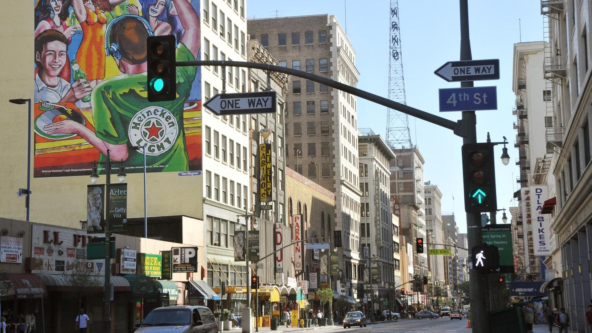 Der Broadway in der Innenstadt von Los Angeles.