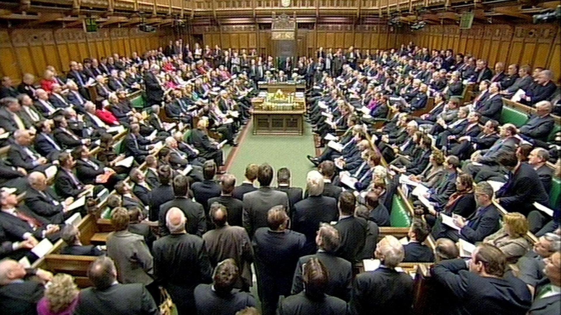 Debatte im britischen Unterhaus in London.