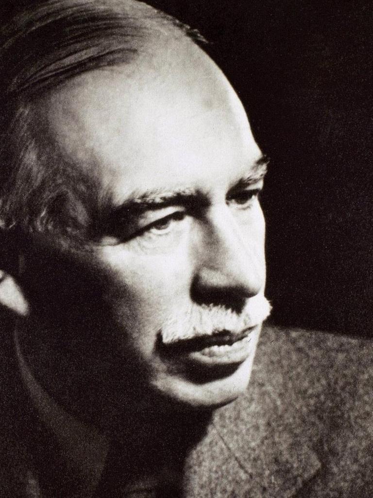 S/W Foto von John Maynard Keynes, dem berühmten englischen Ökonom