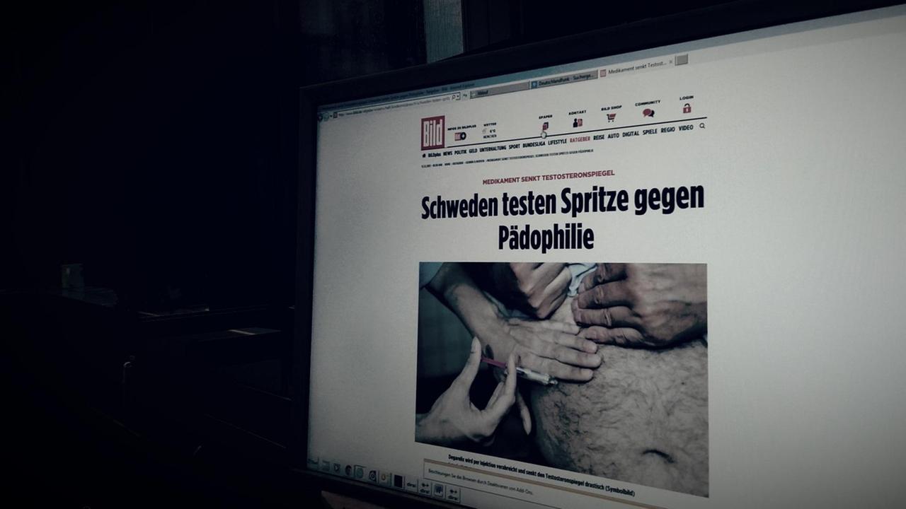 "Schweden testet Spritze gegen Pädophilie": Eine Titelzeile aus der "Bild"-Zeitung.
