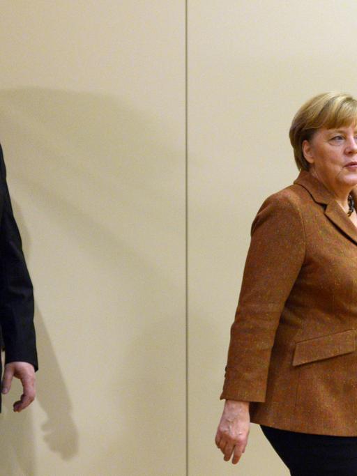 Viktor Janukowitsch und Angela Merkel