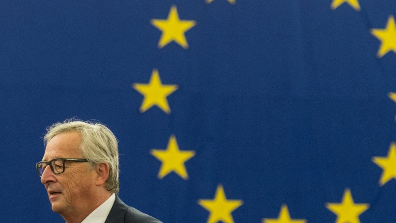 EU-Kommissionspräsident Jean-Claude Juncker bei einer Rede im Europäischen Parlament in Straßburg.