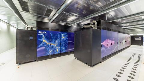 Stuttgart, 19.02.2020: Mit dem neuen Supercomputer Hawk am Höchstleistungsrechenzentrum Stuttgart HLRS erhält die Universität Stuttgart den schnellsten Rechner Deutschlands.
