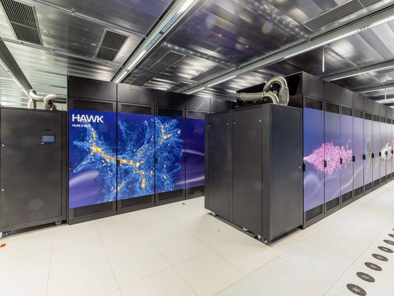 Stuttgart, 19.02.2020: Mit dem neuen Supercomputer Hawk am Höchstleistungsrechenzentrum Stuttgart HLRS erhält die Universität Stuttgart den schnellsten Rechner Deutschlands.