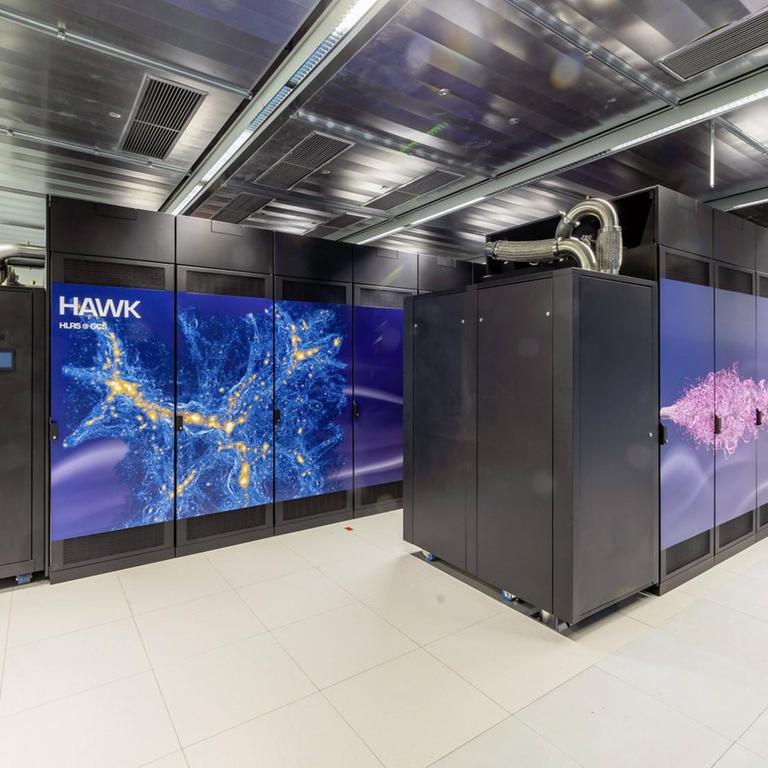 Stuttgart, 19.02.2020: Mit dem neuen Supercomputer Hawk am Höchstleistungsrechenzentrum Stuttgart HLRS erhält die Universität Stuttgart den schnellsten Rechner Deutschlands. 