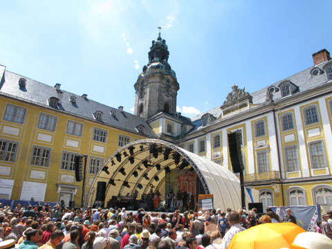 Die Heidecksburg in Rudolstadt ist einer der Hauptveranstaltungsorte beim TFF.