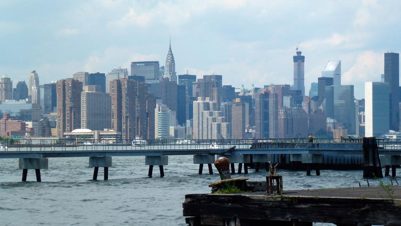 Blick auf den East River in New York. Ein Großteil des Romans spielt in den USA.