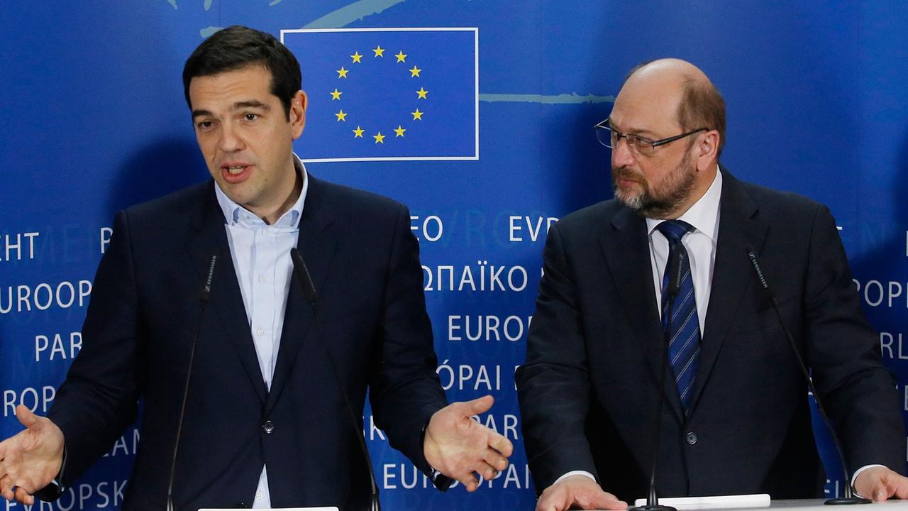 Alexis Tsipras und Martin Schulz