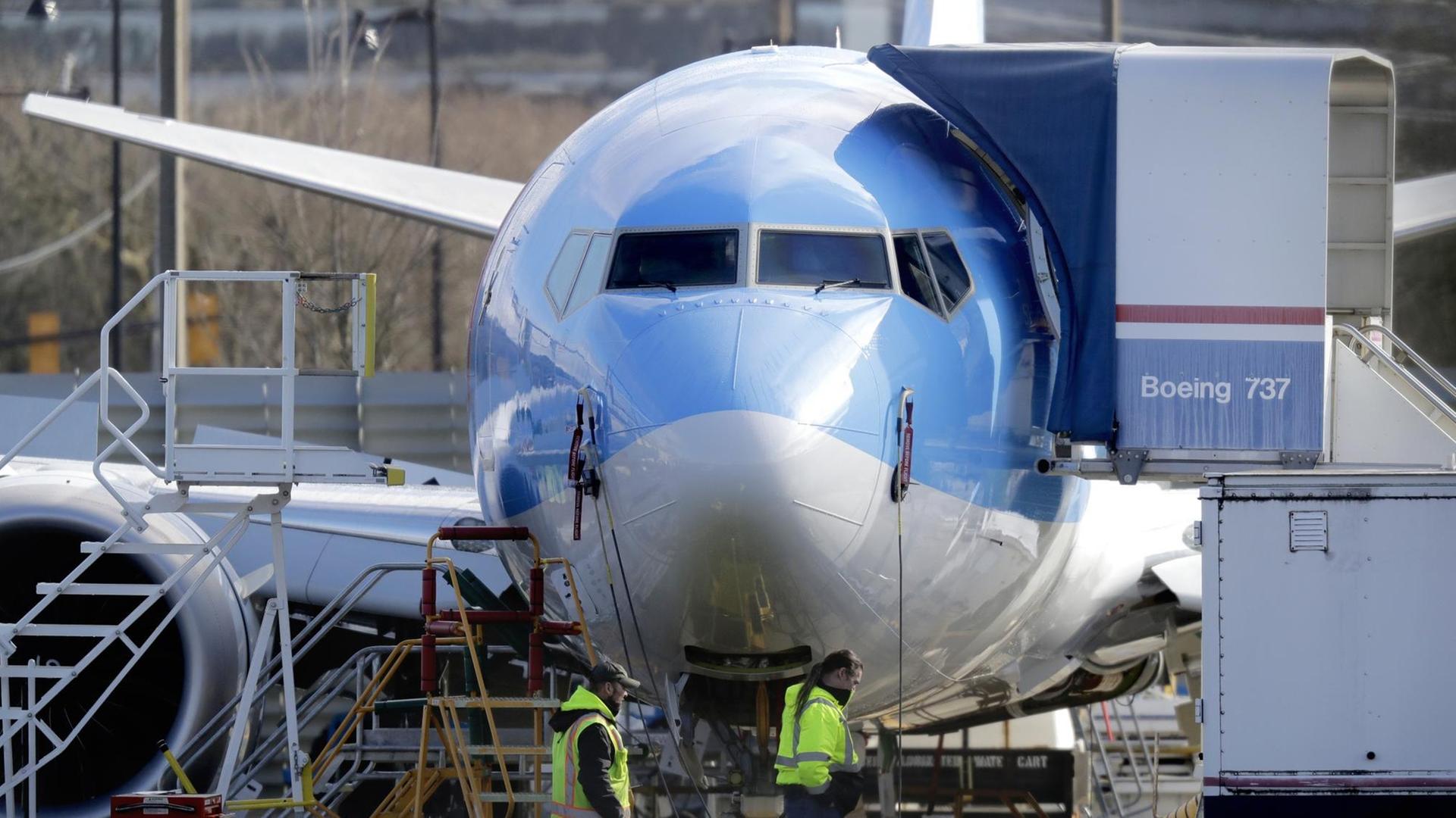 Ein Flugzeug des Typs Boeing 737 Max 8