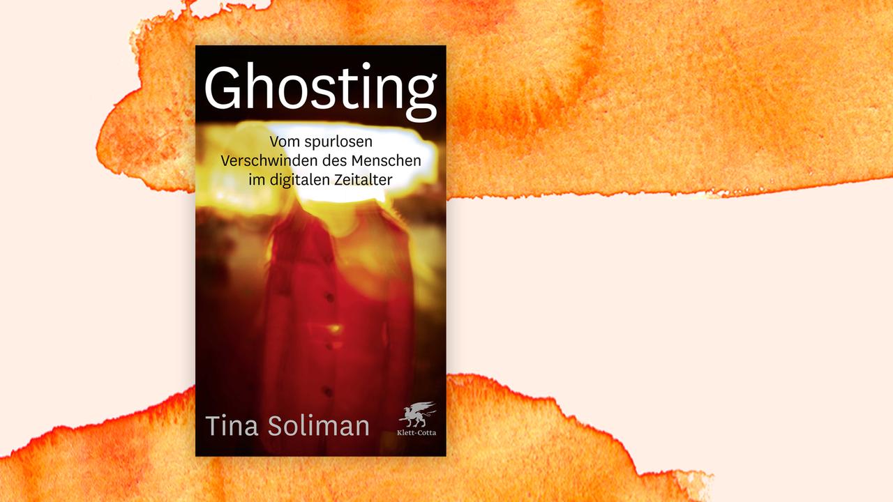 Cover Tina Soliman "Ghosting" vor aquarelliertem Hintergrund