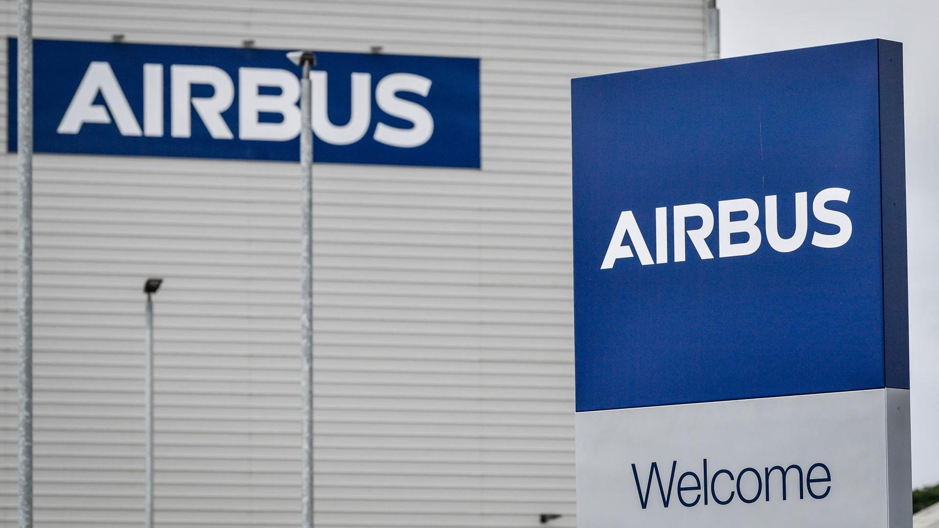 Außenaufnahme einer Airbus-Fabrik.