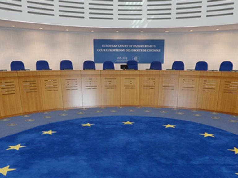 Der Gerichtssaal des Europäischen Gerichtshofs für Menschenrechte (EGMR)
