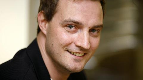 Der Autor Christoph Nußbaumeder in der Schaubühne am Lehniner Platz Berlin. (2006)